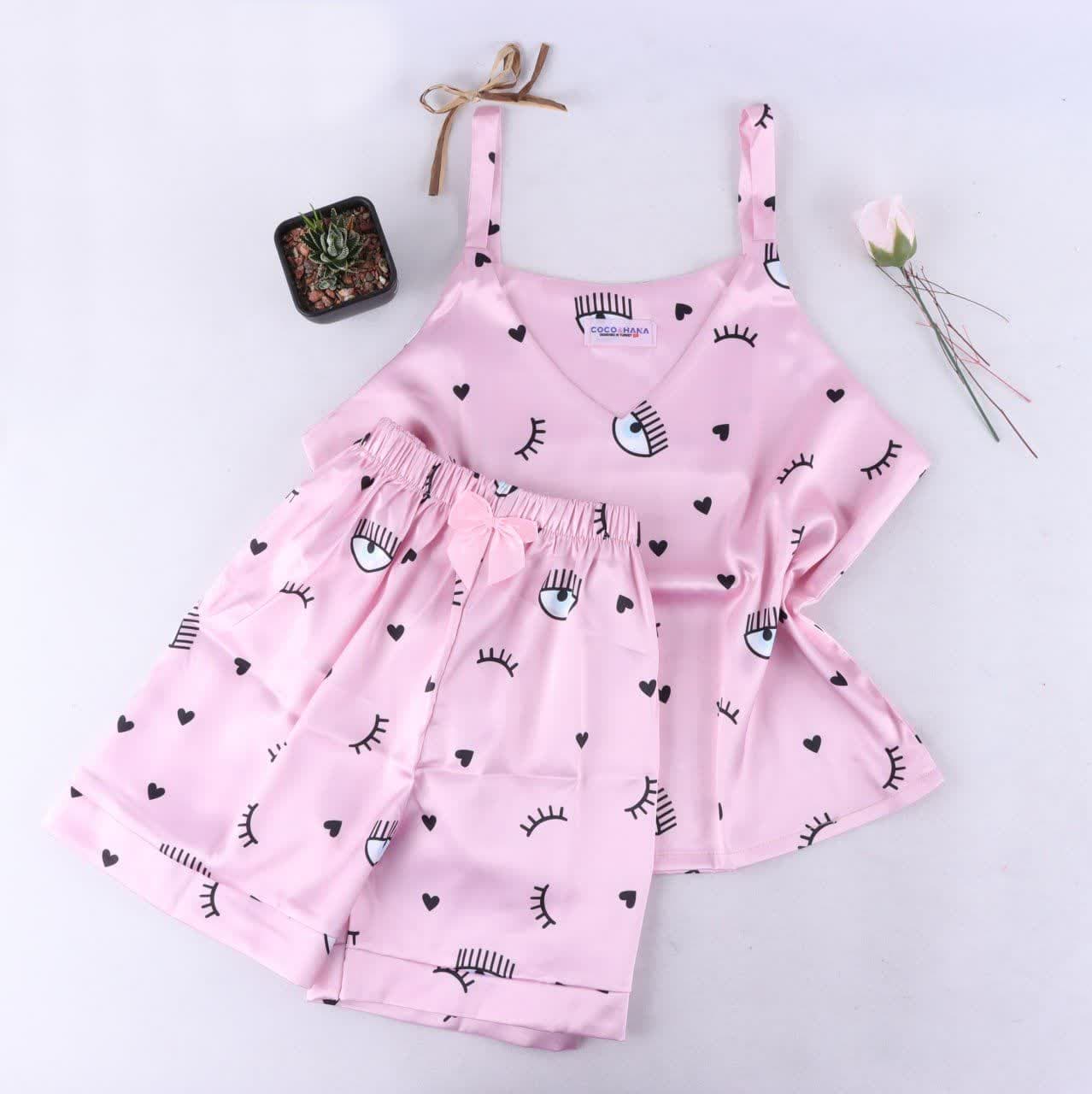 تاپ شلوارک ساتن تاپ شلوارک ساتن