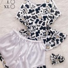 ست تاپ شورت ساتن