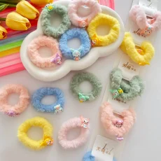 کش مو دخترانه مخمل کرومی