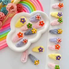 گیره مو فانتزی انبری مخمل گلی