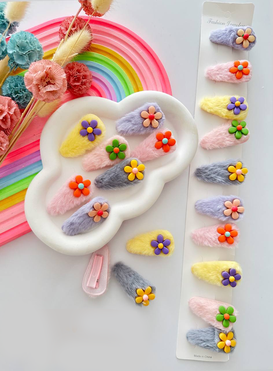 گیره مو فانتزی انبری مخمل گلی