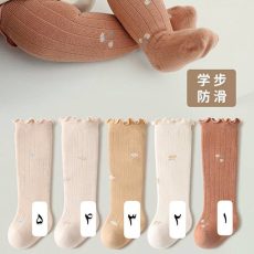 جوراب بالا زانو لب چیندار گل کالکشن نود - جورابات کو