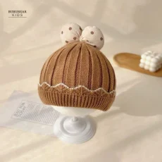 کلاه بافت پاپیون بچگانه