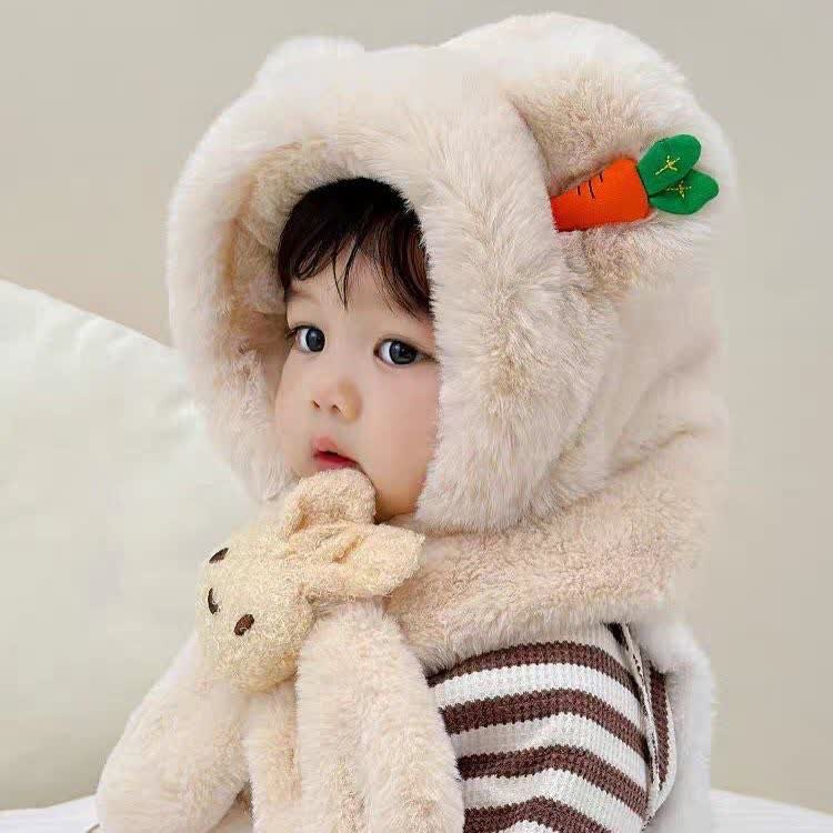 ست کلاه و شال سرهم بچگانه